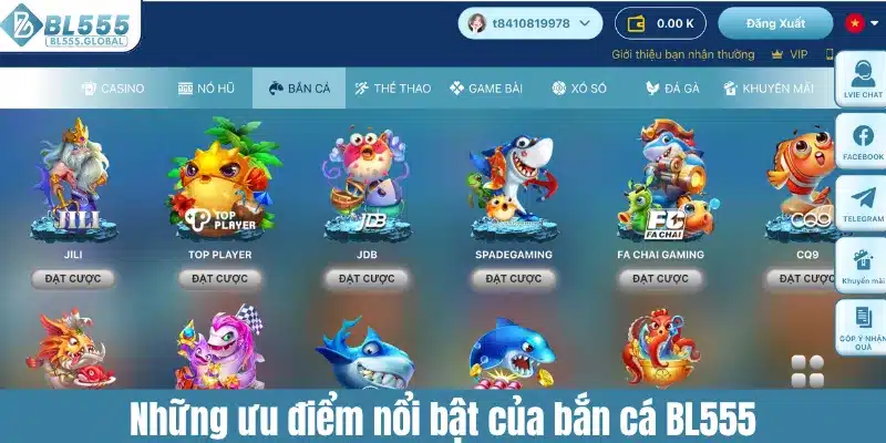 Bắn Cá BL555 - Bí Kíp Săn Thưởng Lớn Siêu Hiệu Quả 3 Những ưu điểm nổi bật của bắn cá BL555