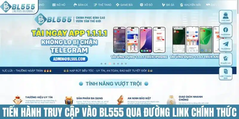 Đăng Ký BL555 - Trải Nghiệm Sân Chơi Đẳng Cấp Quốc Tế 3 Tiến hành truy cập vào BL555 qua đường link chính thức