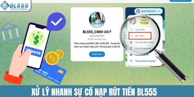 LIÊN HỆ 4 Xử lý nhanh sự cố nạp rút tiền BL555